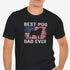 Pug Dad T- Shirt - Pug Shirt for Men - American Flag Pug Tee